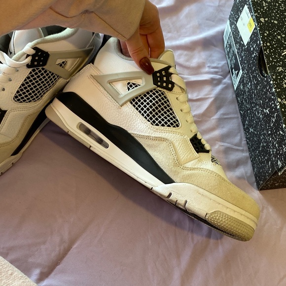 Jordan Men's White and Black Sneakers - Picture 8 of 11